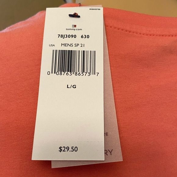 Tommy Hilfiger T-shirt color coral - Picture 6 of 6